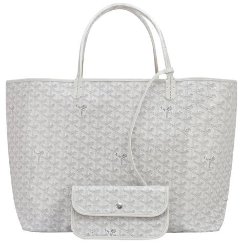 goyard white|inside goyard tote.